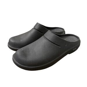 OOFOS OOClog Black Comfort Versatile Recovery Slip On Mules Mens 12 Womens 14